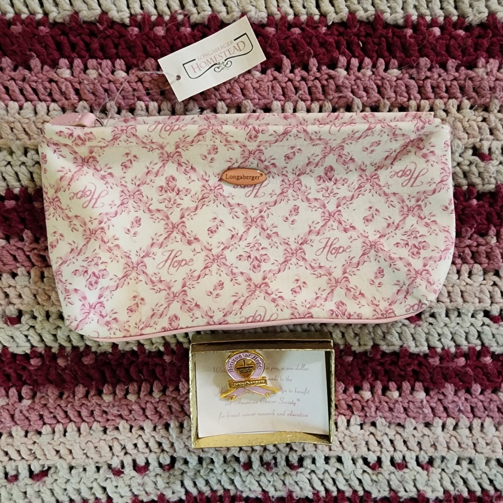 Longaberger Pink Floral Women's Bag